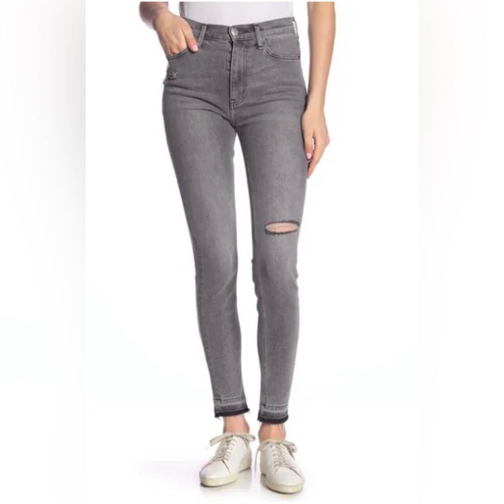 Current Elliott NWOT Grey Jeans Ultra High Waist size 25 Destroy released hem 0